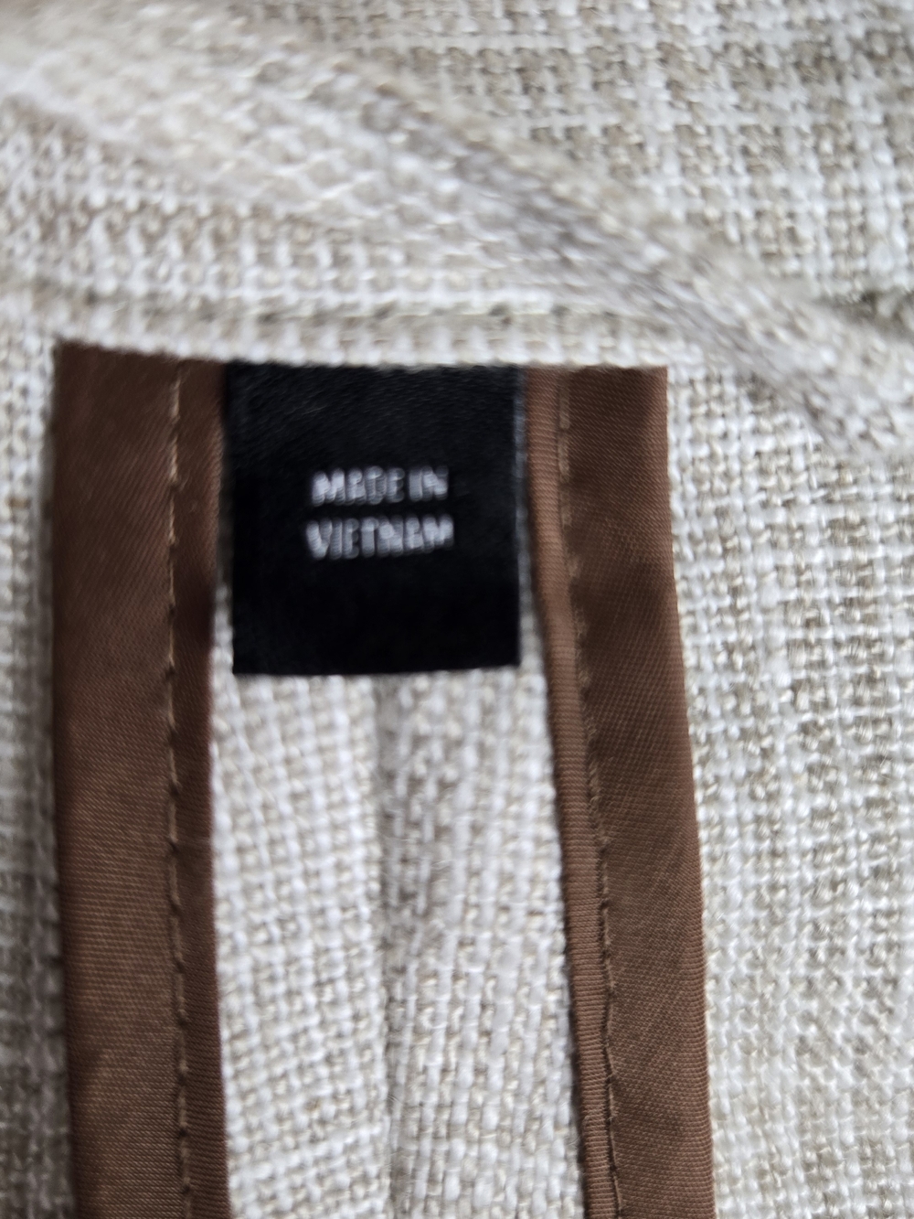 Bonobos Beige Check Two-Button Blazer Italian Linen Size 42R - Picture 3 of 13